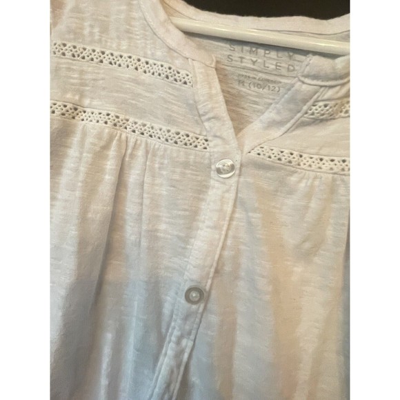 Simply Styled Girls White Flutter Sleeve Top 10-12 - Picture 5 of 5